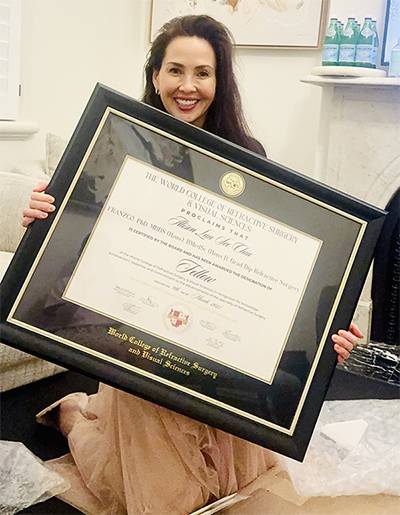 Dr Alison Chiu Awarded FWCRS Certification — The Highest Global Distinction in Vision Correction Surgery